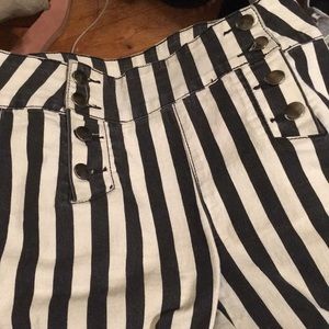 Striped skinny beetlejuice forever 21 pants